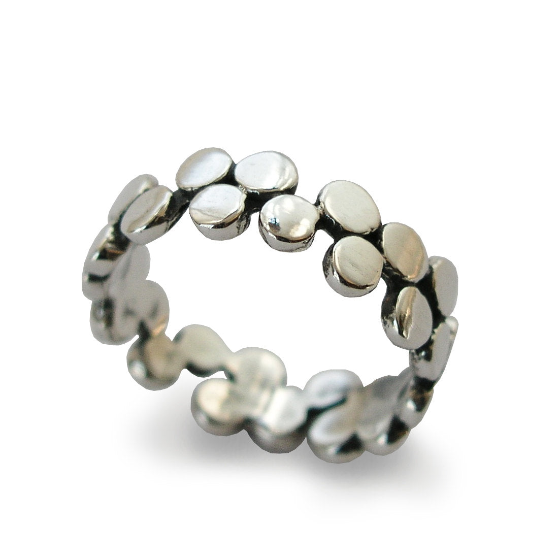 R1175 Dotted silver band