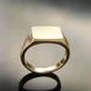RG1799 Matte Gold Signet ring