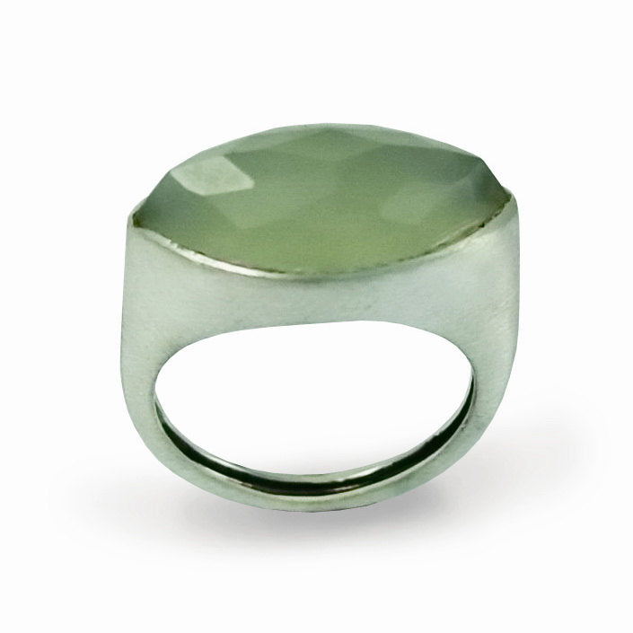 R1225-1 Marquise Jade silver ring