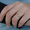 RG1774X Rounded Gold ring with Sapphire