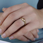 RG1773 Rounded gold ring