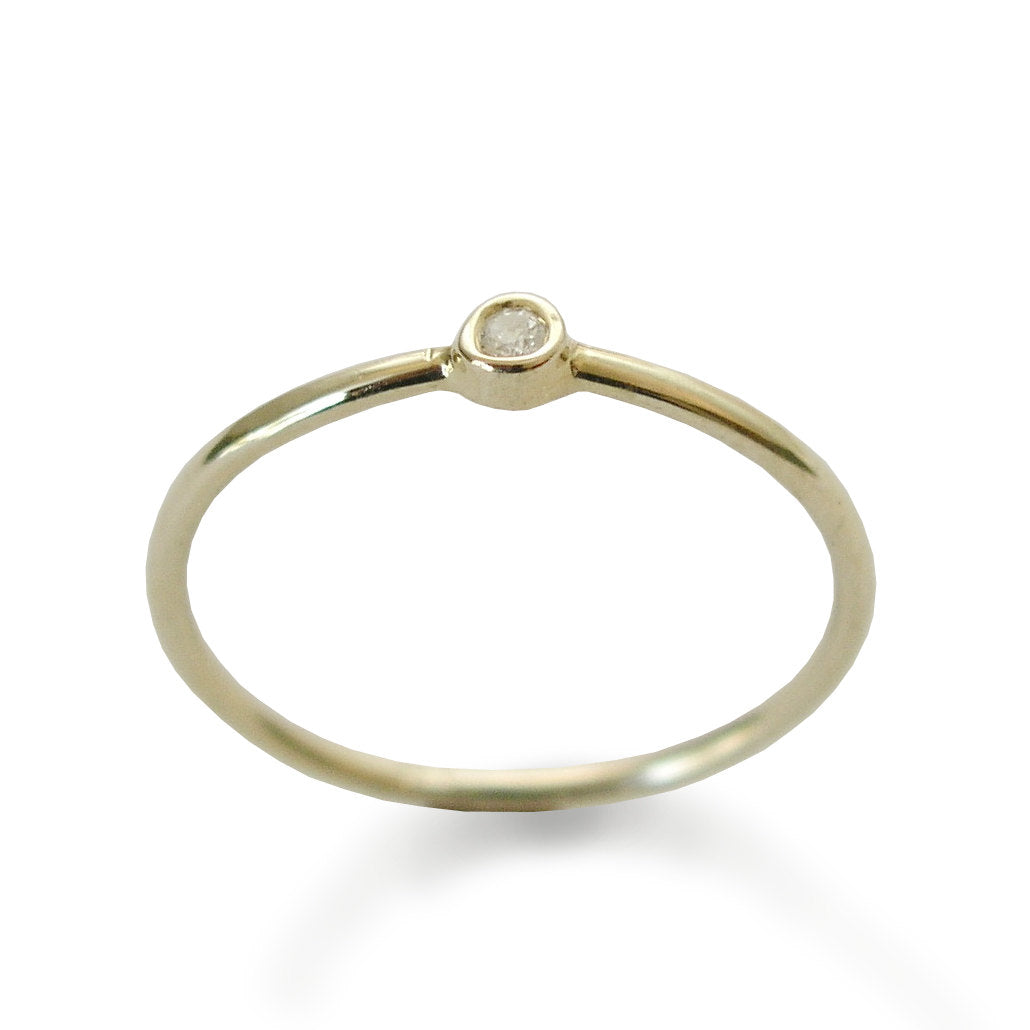 RG1808-1 Diamond gold stacking ring