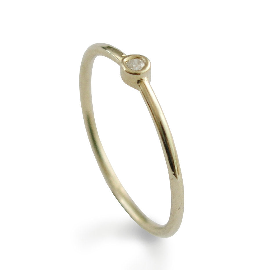 RG1808-1 Diamond gold stacking ring