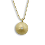 NG4742 Matte gold Diamond necklace