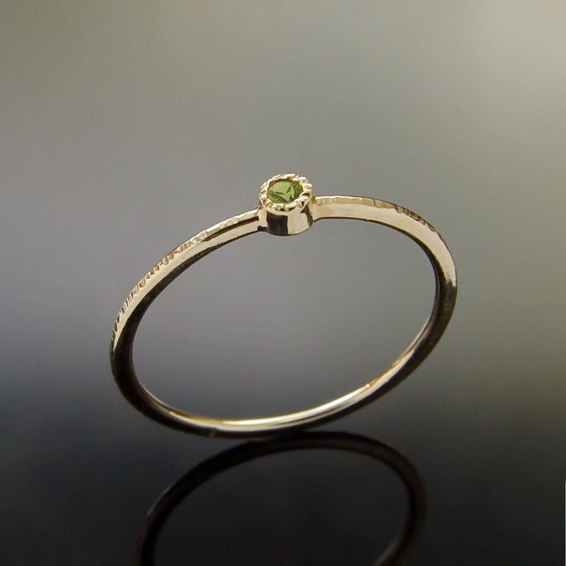 RG1806-1 Green Peridot stacking ring