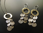 EG2032 Gold and Silver chandelier earrings