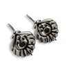 E0334 Two tone Garnet drop earrings