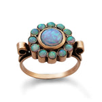 RG1125 Victorian flower Opal ring