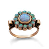 RG1125-1 Victorian flower gemstones ring