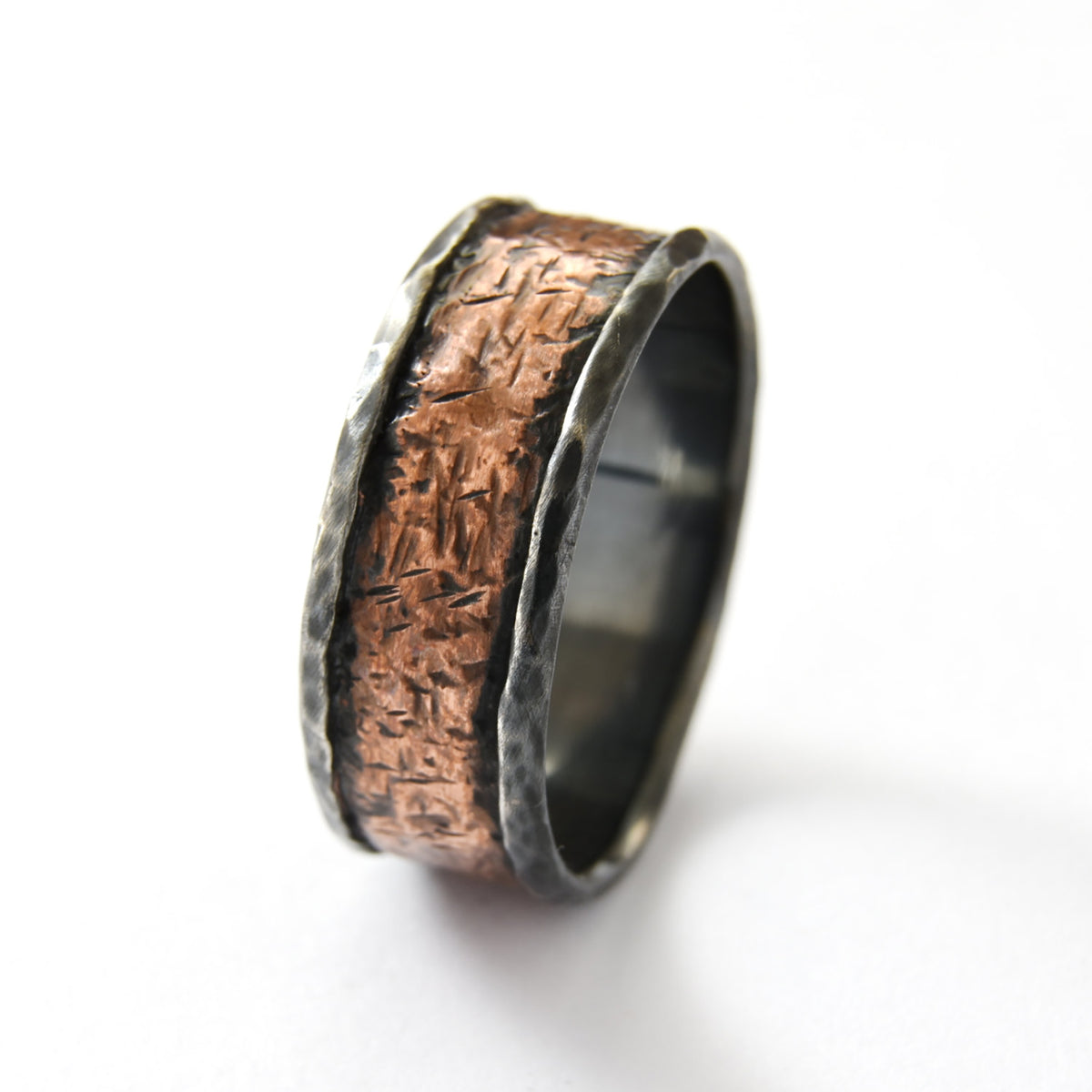 R1149K-1 Rustic copper men wedding band