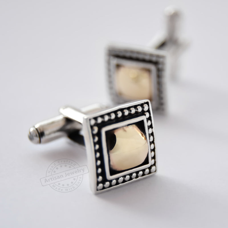C0280 Dotted Square Cufflinks