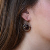 E7724 Victorian Crown Garnet earrings