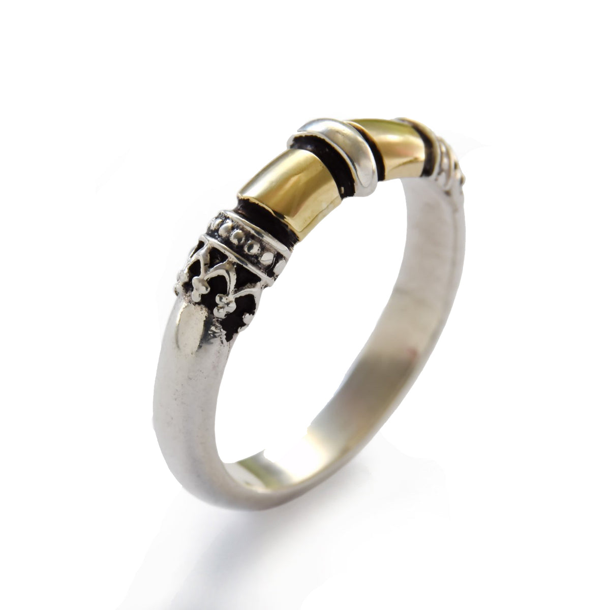 R0109 Gold and Silver tension ring