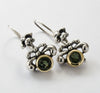 E0320B Green Quetz Celtic earrings