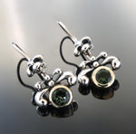 E0320B Green Quetz Celtic earrings