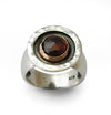 R1420 Red Garnet silver Bohemian ring