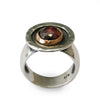 R1420 Red Garnet silver Bohemian ring