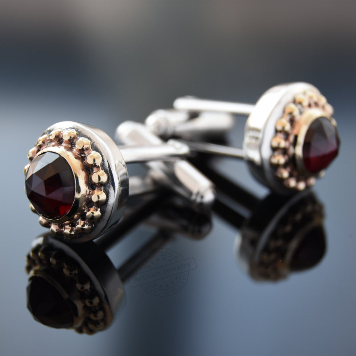 C0352C Vintage Garnet cufflinks