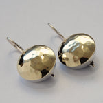 E0352A Round hammered gold earrings