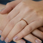 infinity gold and coral ring