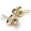 EG0389-1 Hammered Yellow gold dangle earrings
