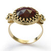 RG1171 Dainty crown Garnet ring