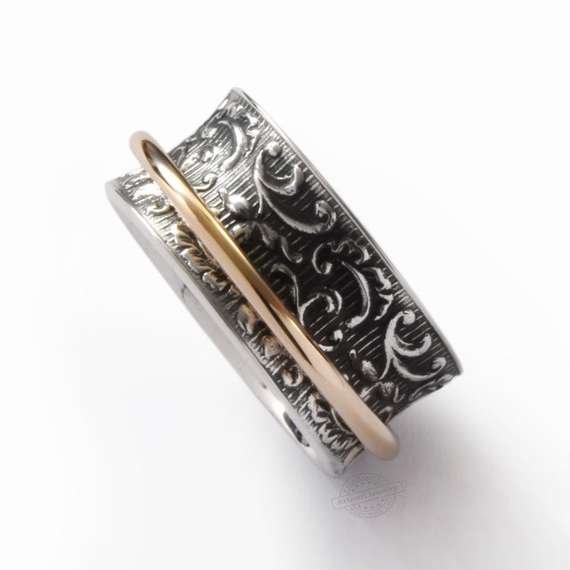 R1733E Floral Band with Gold Spinner