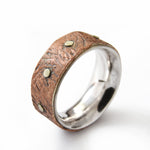 R1080A Rustic Copper men rivet ring