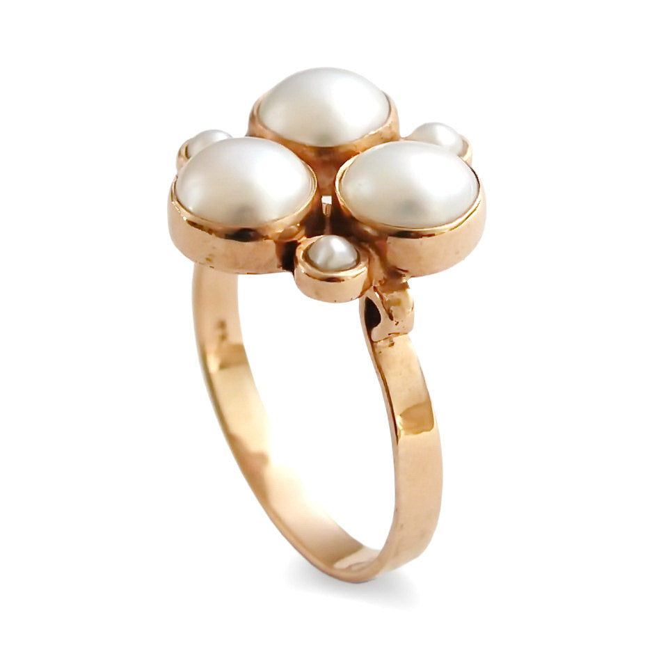 RG1173 Rose gold multi Pearl ring