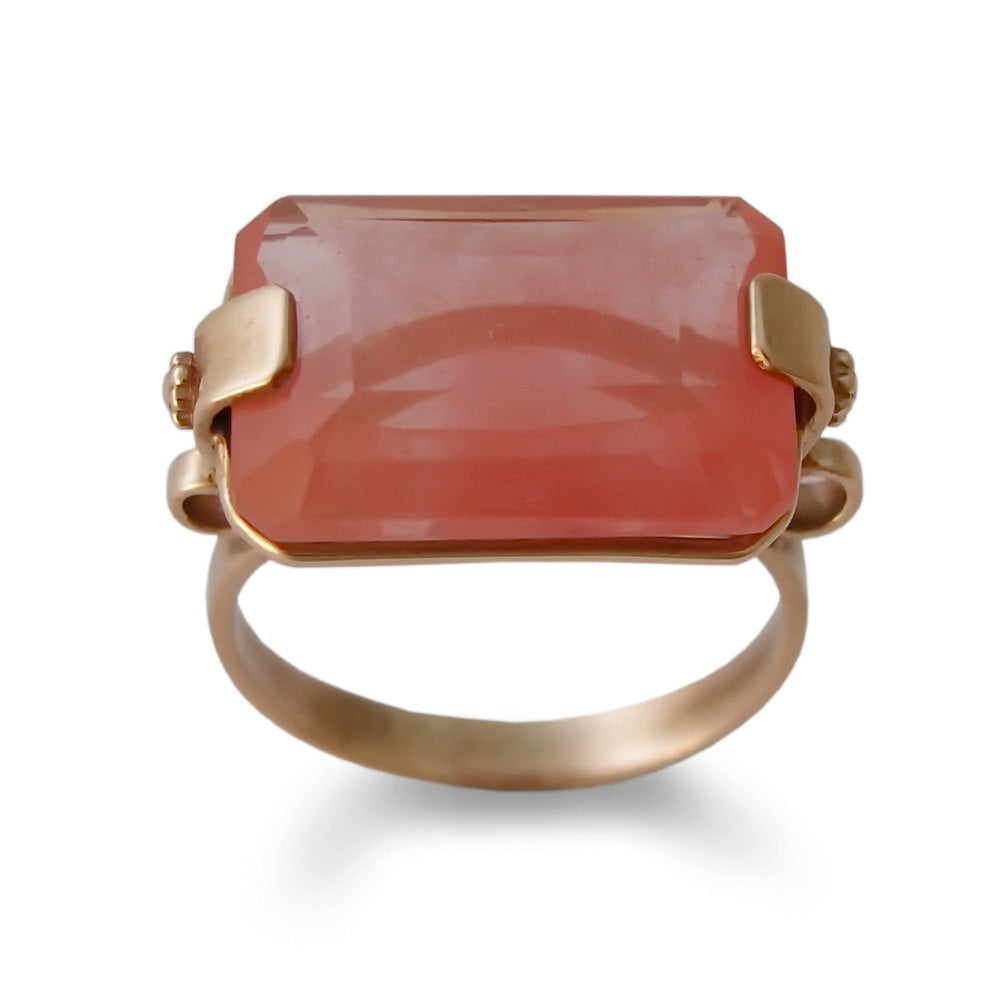 RG1242 Impressive Cherry Quartz 14K Gold ring