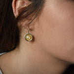 E2081G Two Tone Pearl Earrings