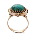 RG1247-2 Victorian crown Turquoise ring