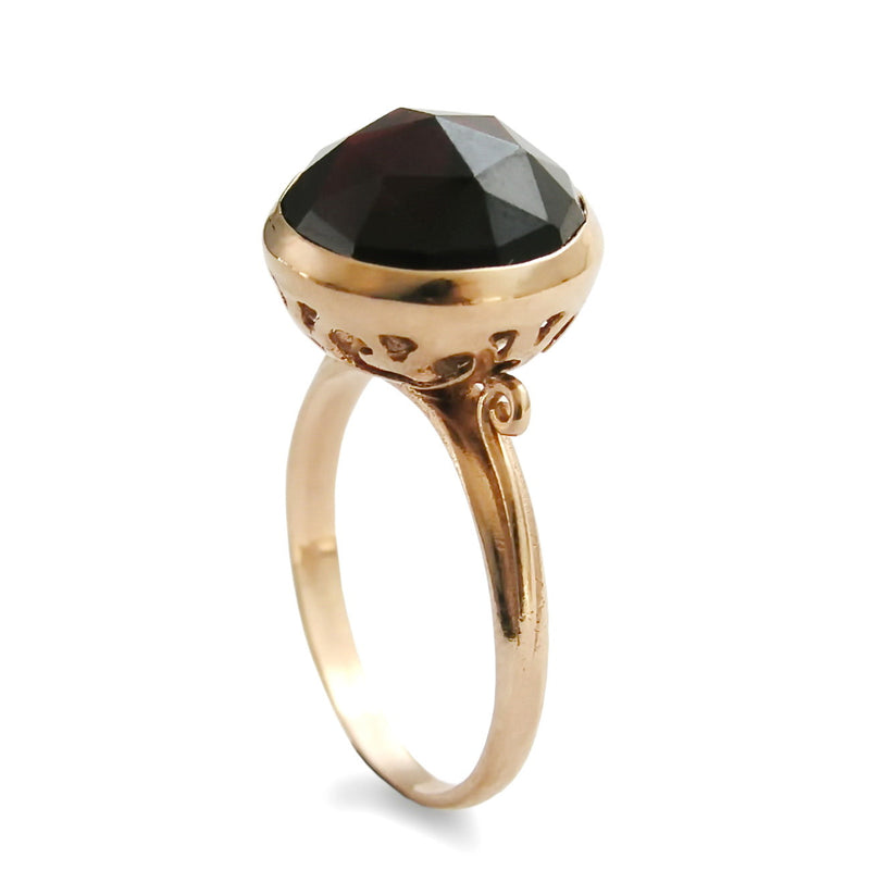 RG1501 Rose Gold Engagement Ring with Garnet