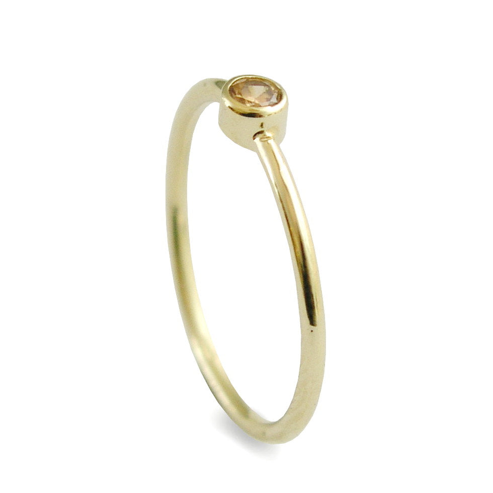 RG1802-2 Tiny Champagne Zircon ring