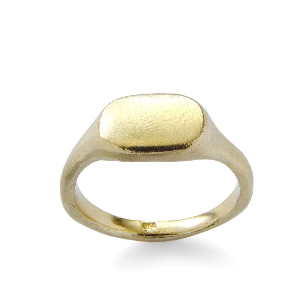 RG1772 Brush Finish Gold Signet Ring