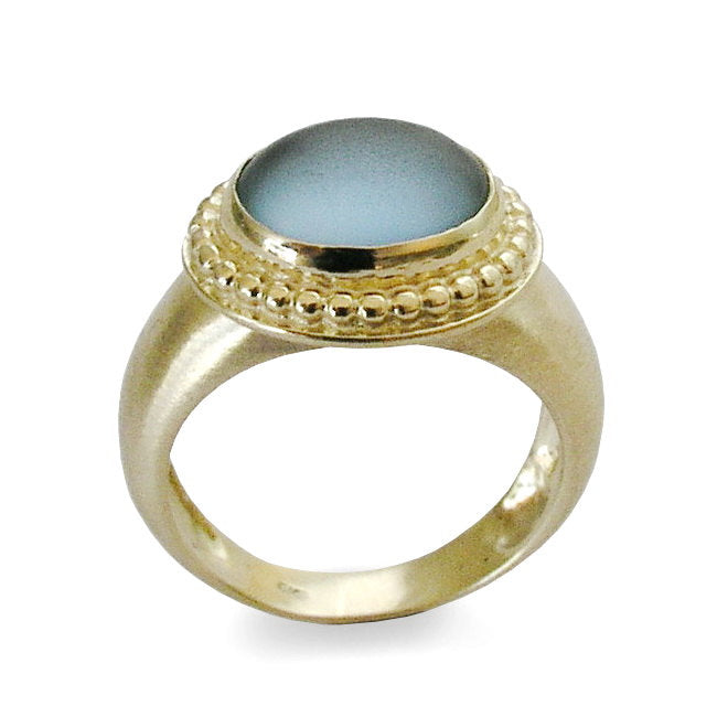 RG1795 Chunky Blue Quartz 14K Gold ring