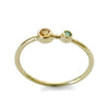 RG1803-3 Citrine and Green Quartz tiny ring