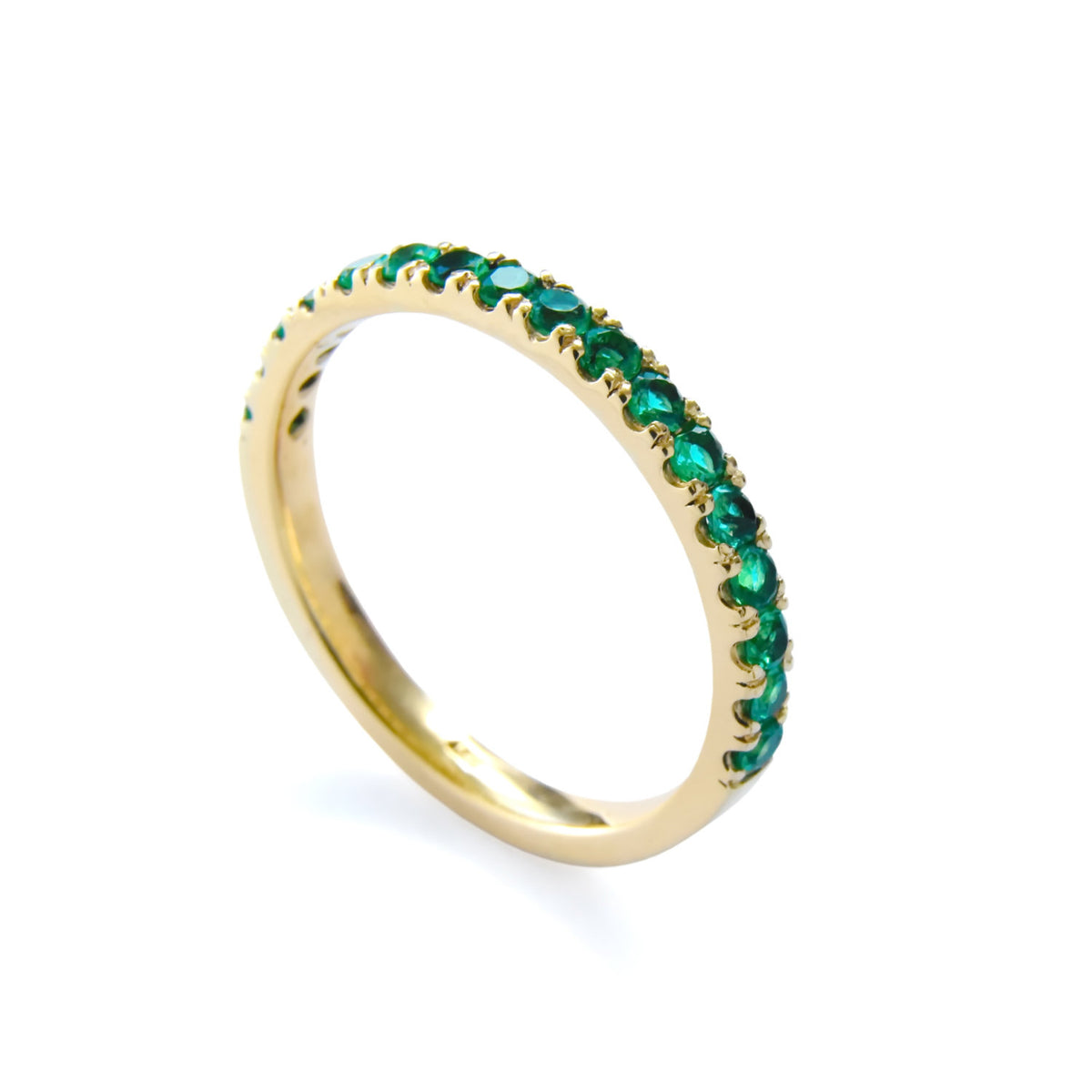 RG1811-3 Half Eternity Garnet Ring