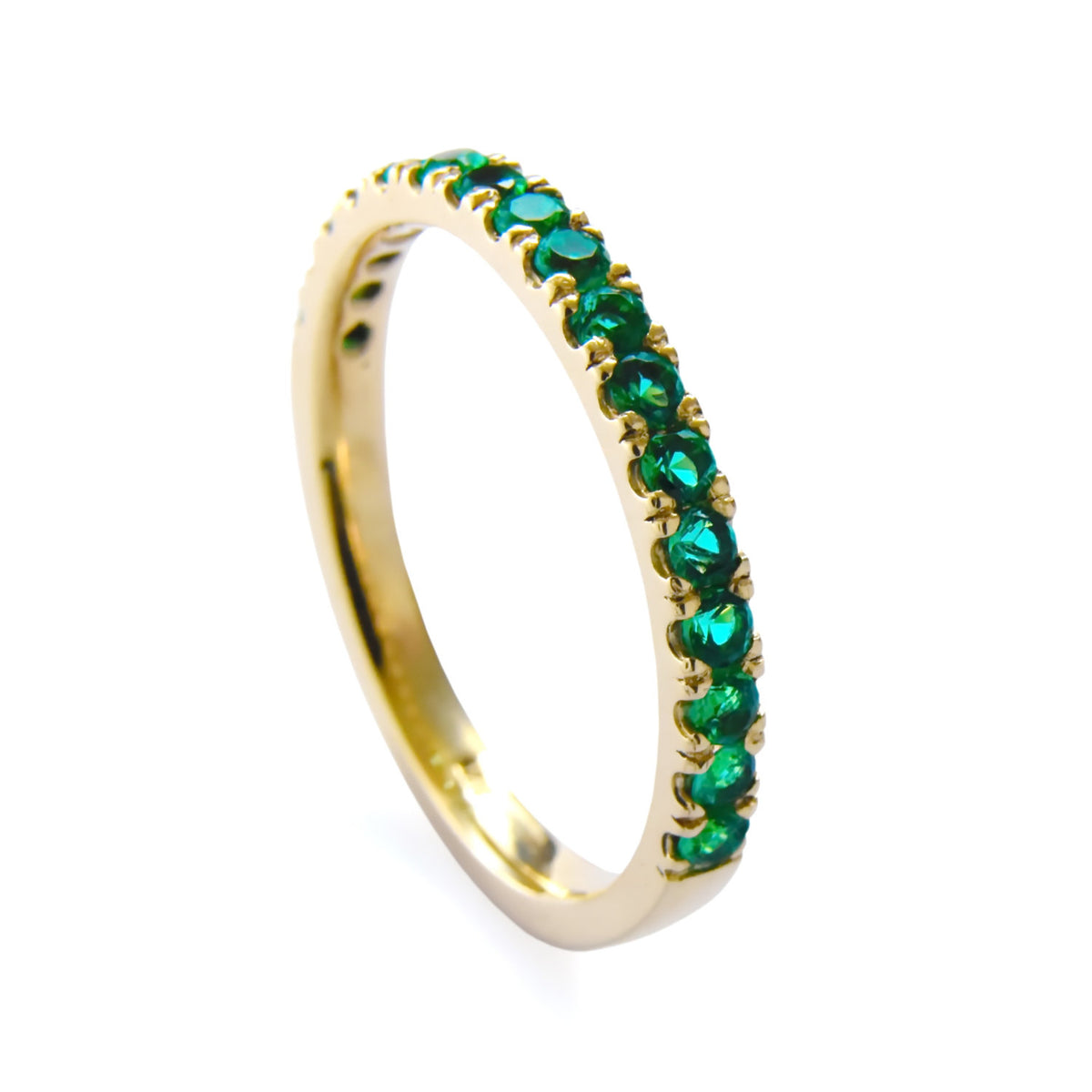 RG1811E Half Eternity Emerald Ring