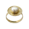 RG1178A Pearl gold braided ring