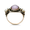 RG1131 Purple stone and Pearls Majestic ring
