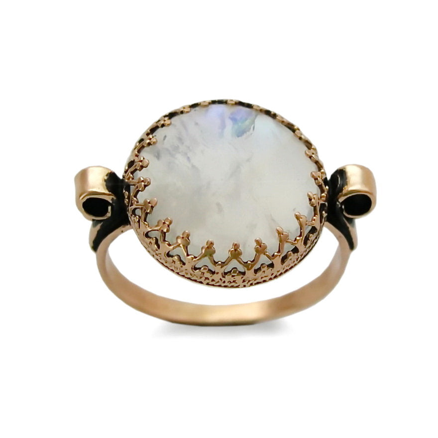 RG1172 Dainty crown Moonstone ring