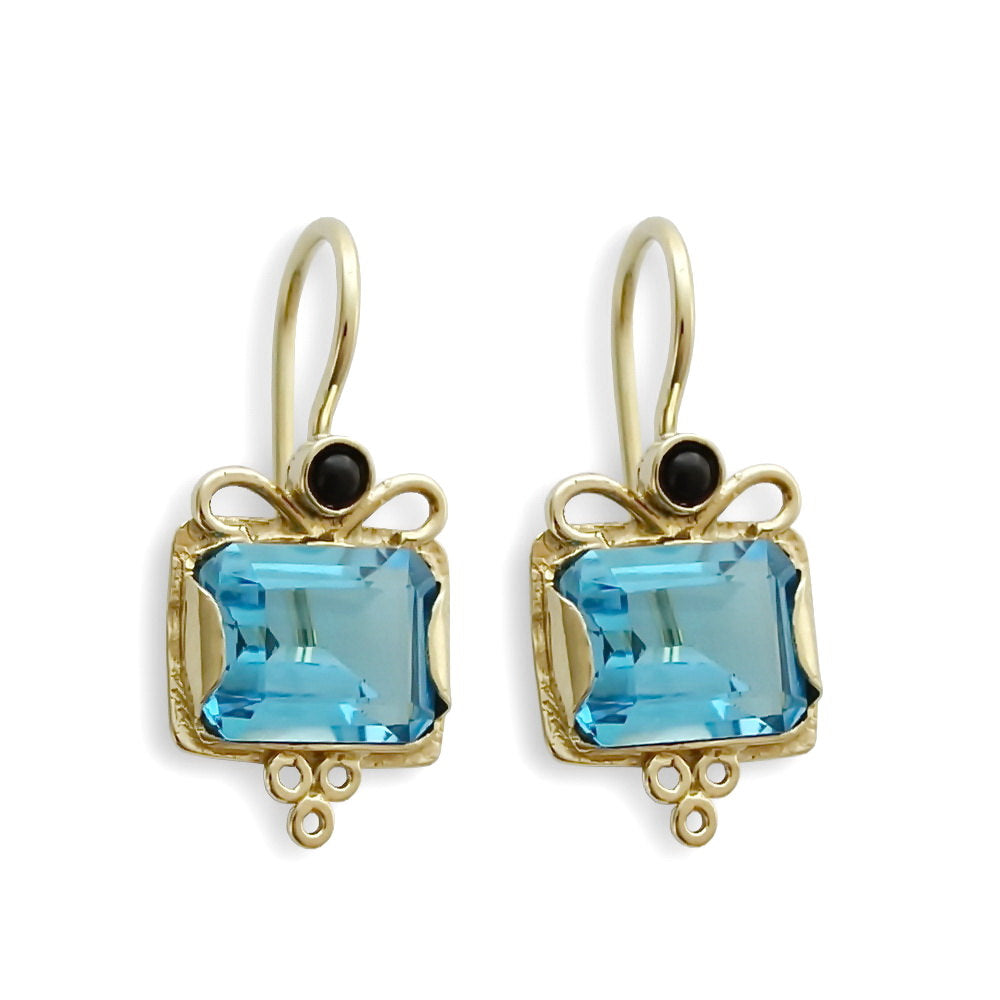 EG7806 Opalite gold square earrings