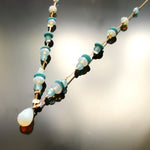 NG0027 Blue gemstones beaded necklace