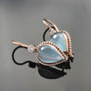 EG2215  Rose Gold Teardrop Earrings with Blue Quartz