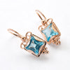EG7806-1 Topaz rose gold square earrings