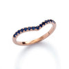 RG1814-1 Sapphire Rose Gold V ring