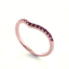 RG1814 Ruby Rose Gold V ring