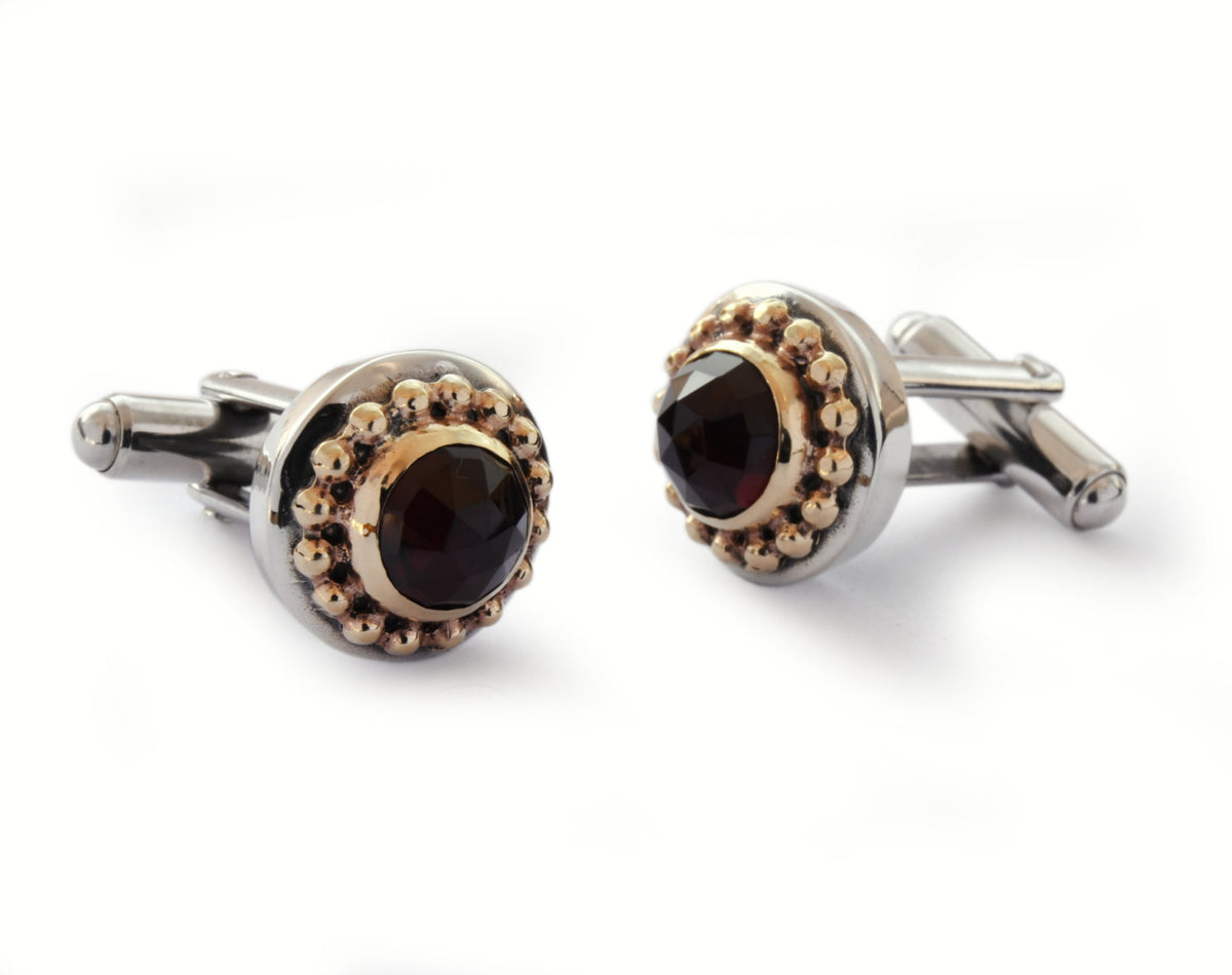 C0352C Vintage Garnet cufflinks