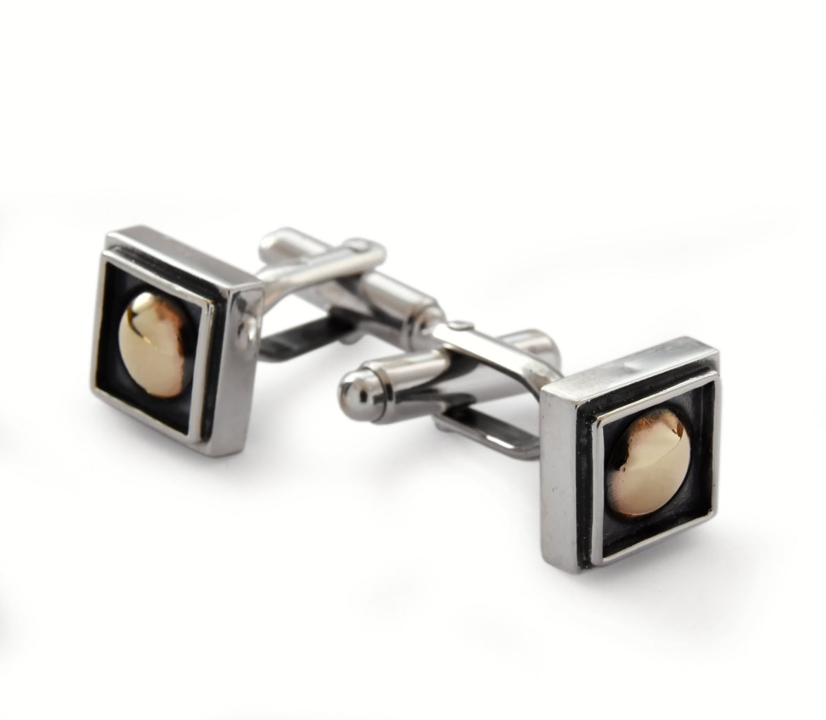 C0266 Square Two Tone Cufflinks